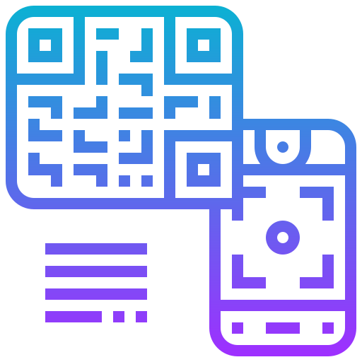 verificação de código qr Meticulous Gradient Ícone