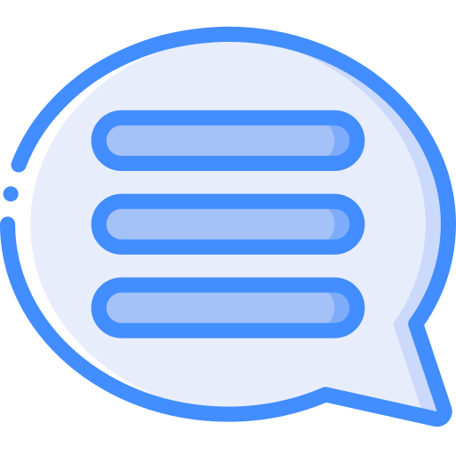 Speech bubble Basic Miscellany Blue icon