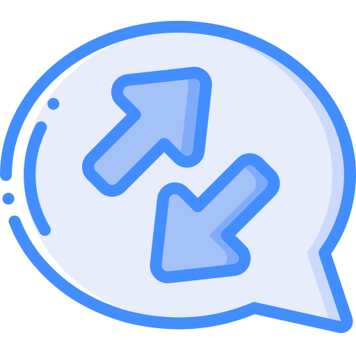 spraak bubbel Basic Miscellany Blue icoon