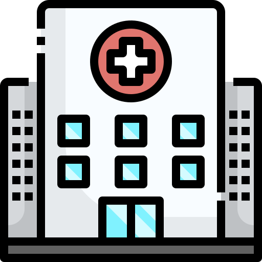 Hospital Justicon Lineal Color icon