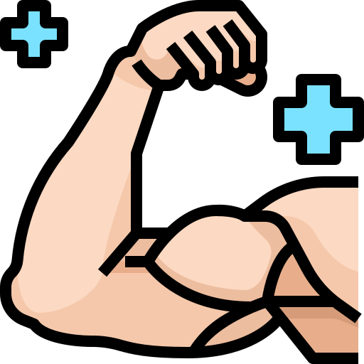 Muscles Justicon Lineal Color icon