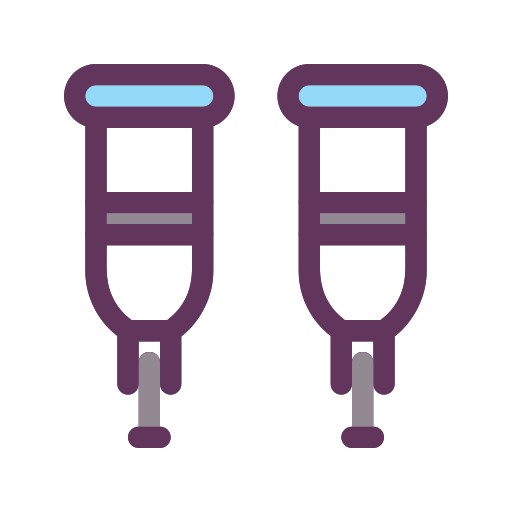 松葉杖 Generic Outline Color icon