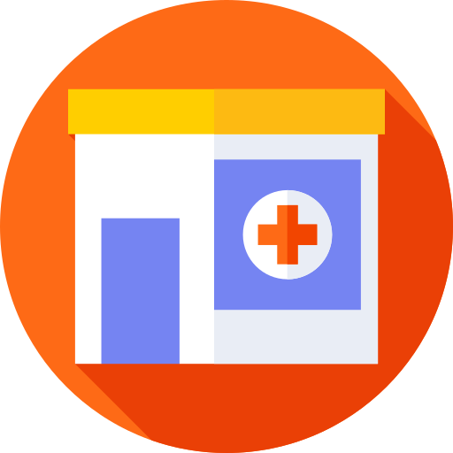 farmacia Flat Circular Flat icono