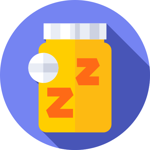 睡眠薬 Flat Circular Flat icon