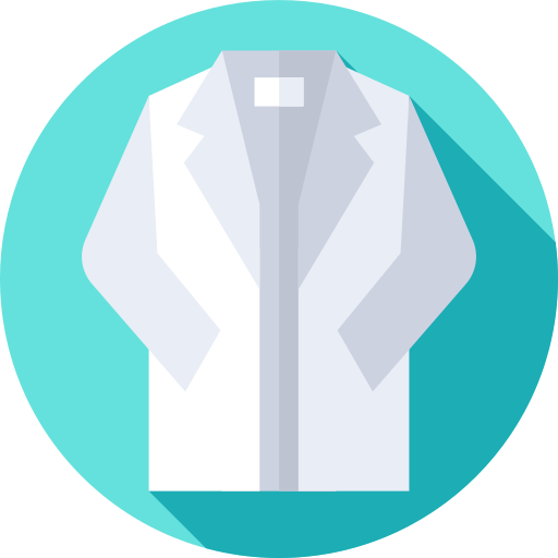 Doctor coat Flat Circular Flat icon