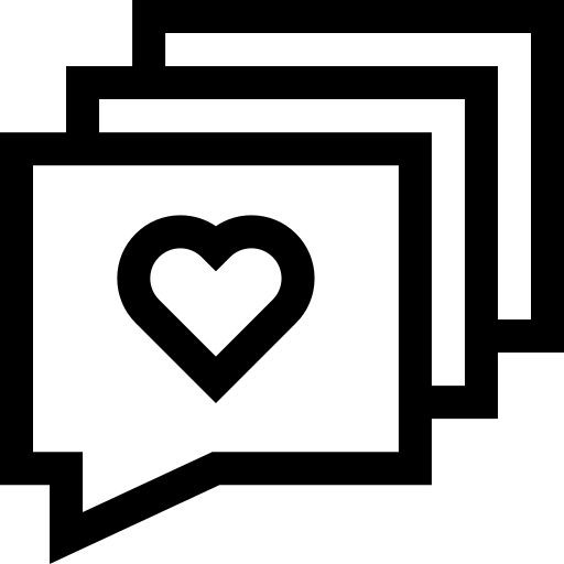 liefdesbericht Basic Straight Lineal icoon