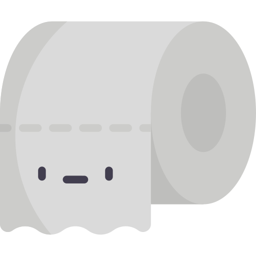 toiletpapier Kawaii Flat icoon