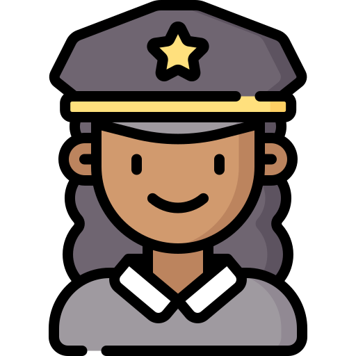 politieagente Special Lineal color icoon