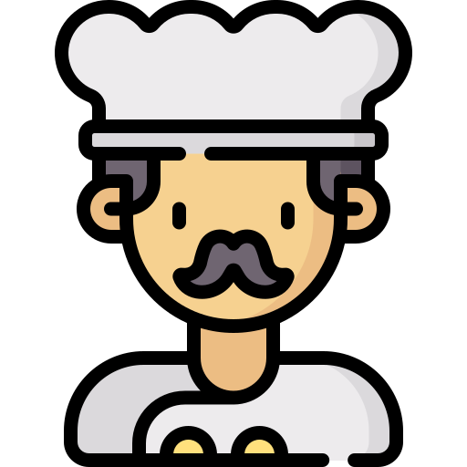 chef masculino Special Lineal color icono