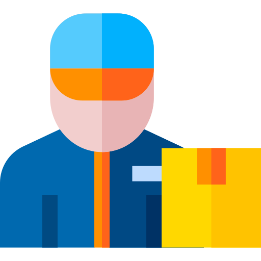 Delivery man Basic Straight Flat icon