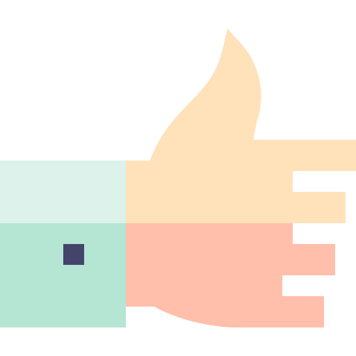 Thumbs up Basic Straight Flat icon