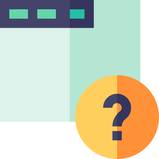 Online question Basic Straight Flat icon