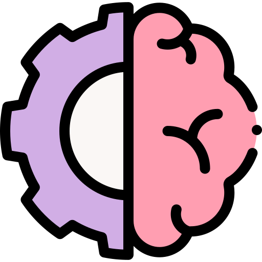 뇌 Detailed Rounded Lineal color icon