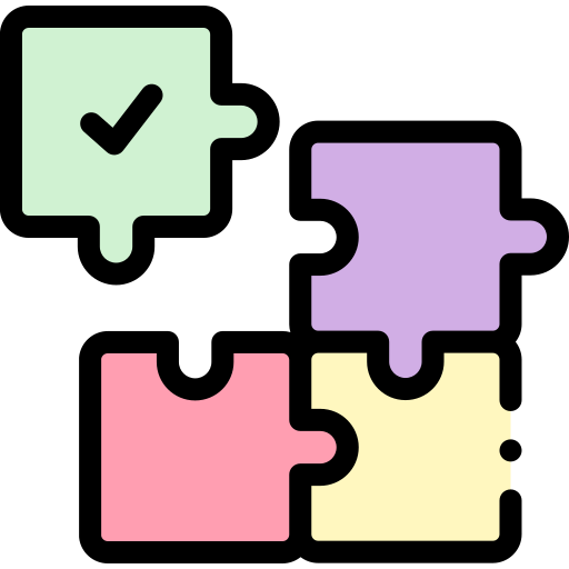 Puzzle Detailed Rounded Lineal color icon