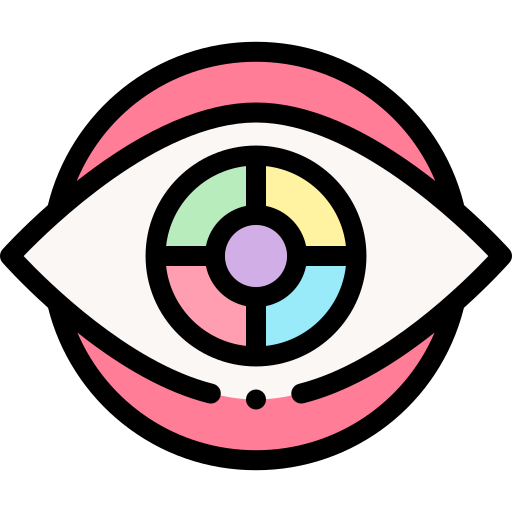 눈 Detailed Rounded Lineal color icon