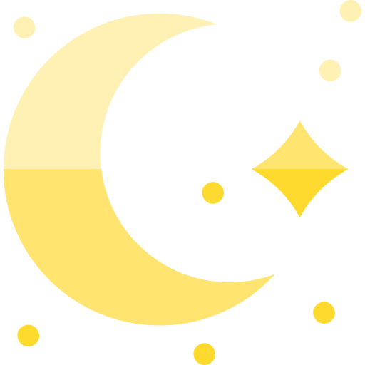 Moon Basic Straight Flat icon