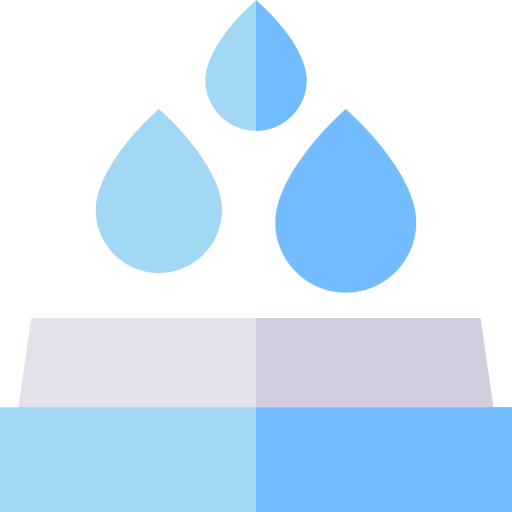 gotas de agua Basic Straight Flat icono