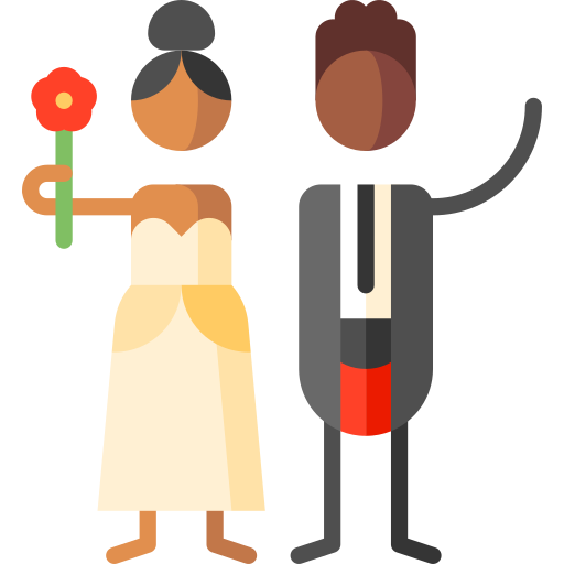 hochzeit Puppet Characters Flat icon