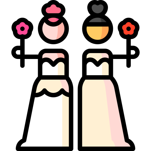 hochzeit Puppet Characters Lineal Color icon