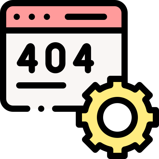 エラー404 Detailed Rounded Lineal color icon