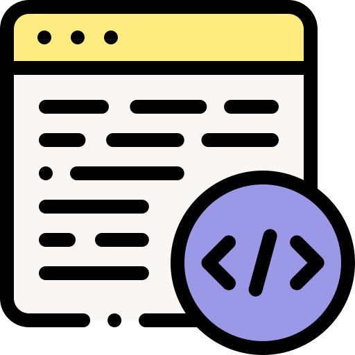 Code Detailed Rounded Lineal color icon