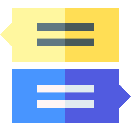 dialog Basic Straight Flat icon