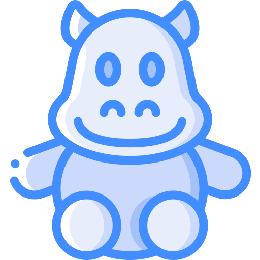 hippopotame Basic Miscellany Blue Icône