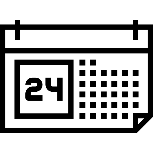 kalender Maxim Flat Lineal icon
