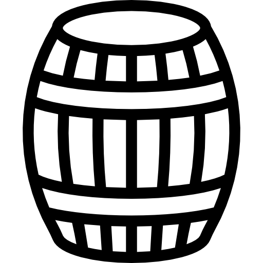 barril Detailed Rounded Lineal Ícone