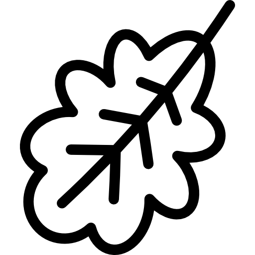 オークの葉 Detailed Rounded Lineal icon