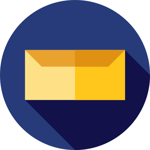 correo Flat Circular Flat icono