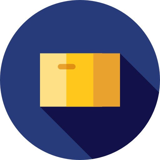 caja Flat Circular Flat icono