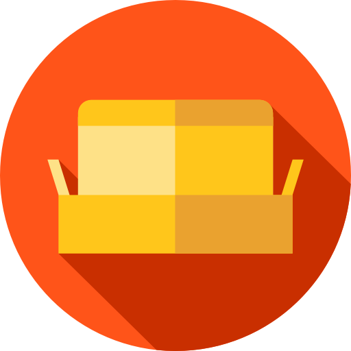 caja Flat Circular Flat icono