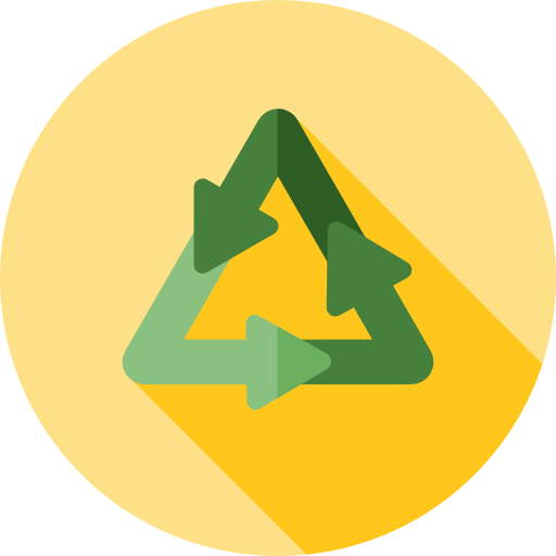 recycling Flat Circular Flat icon