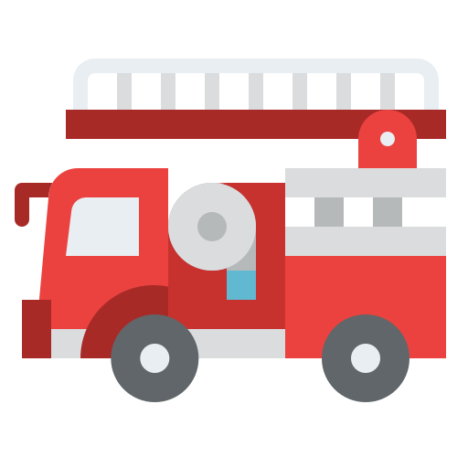 camion dei pompieri Iconixar Flat icona