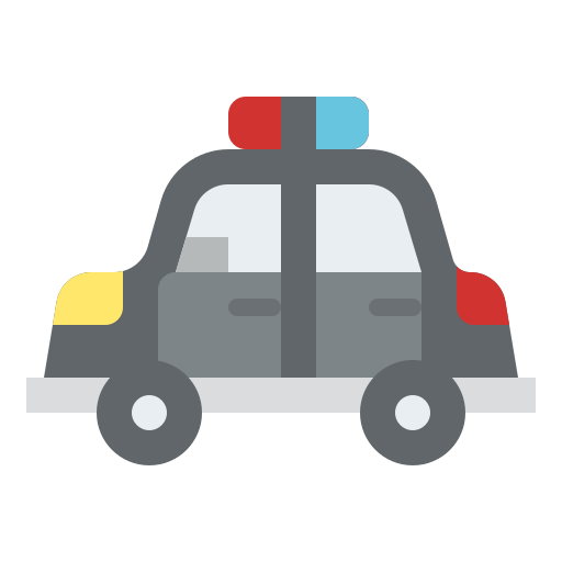 polizeiauto Iconixar Flat icon
