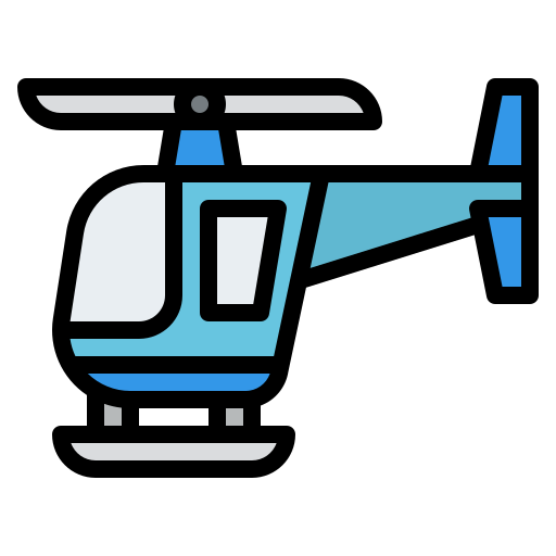 Helicopter Iconixar Lineal Color icon