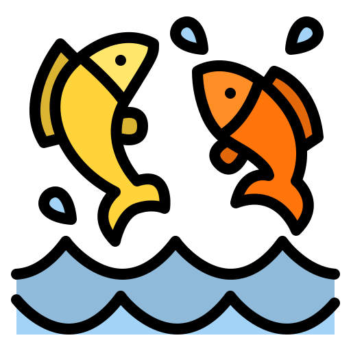 물고기 Iconixar Lineal Color icon