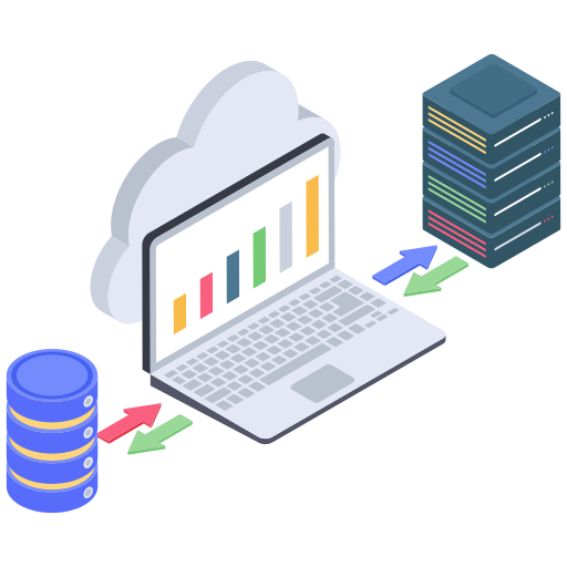 transferencia de datos Generic Isometric icono