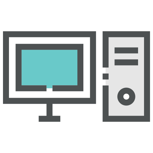 デスクトップコンピューター Generic Outline Color icon
