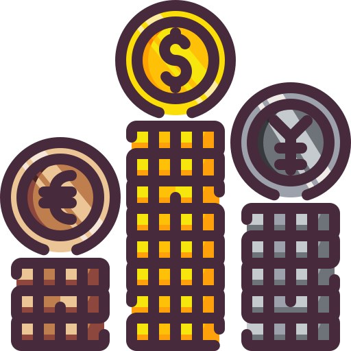 Coins Generic Outline Color icon