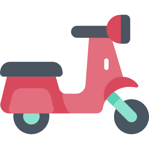 scooter Kawaii Flat icona