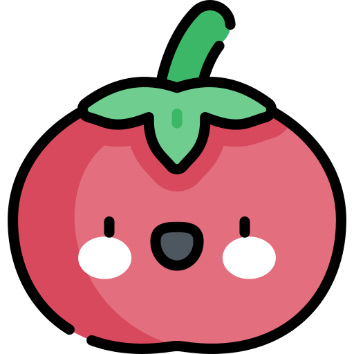tomate Kawaii Lineal color icono