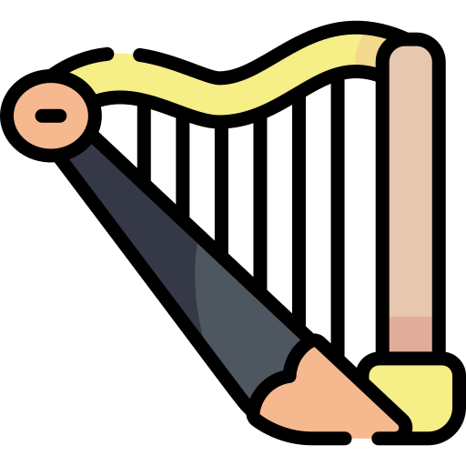 ハープ Kawaii Lineal color icon