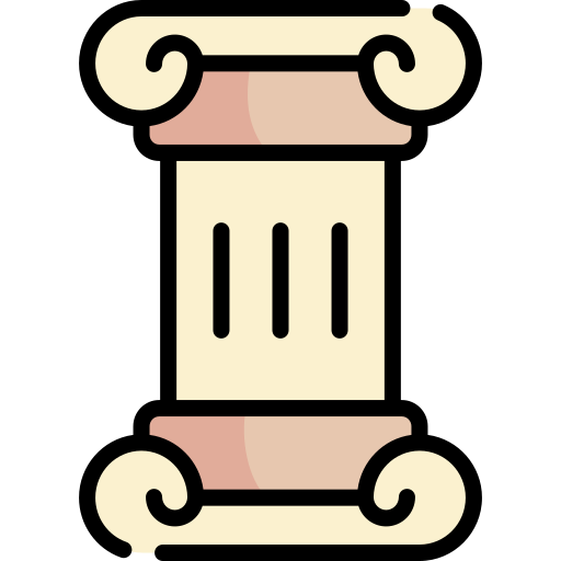 kolom Kawaii Lineal color icoon