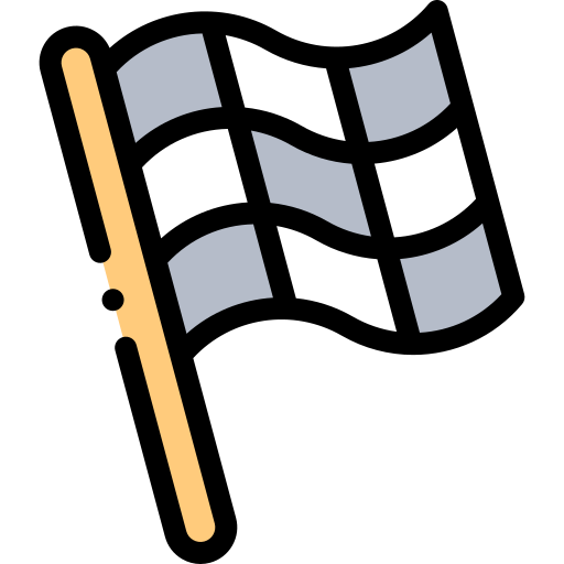 flaga w szachownicę Detailed Rounded Lineal color ikona