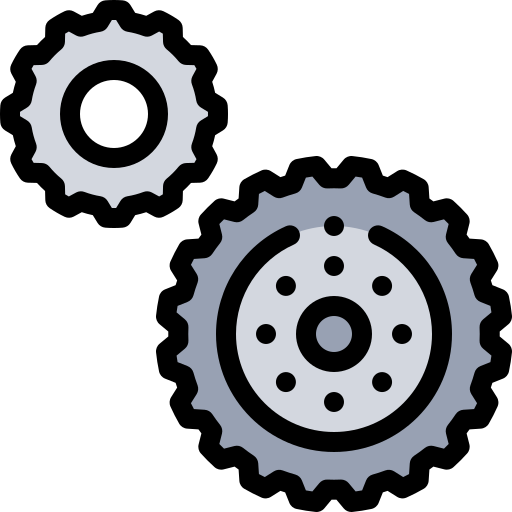 기어 Detailed Rounded Lineal color icon