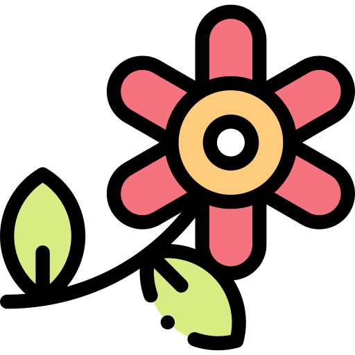 Flower Detailed Rounded Lineal color icon