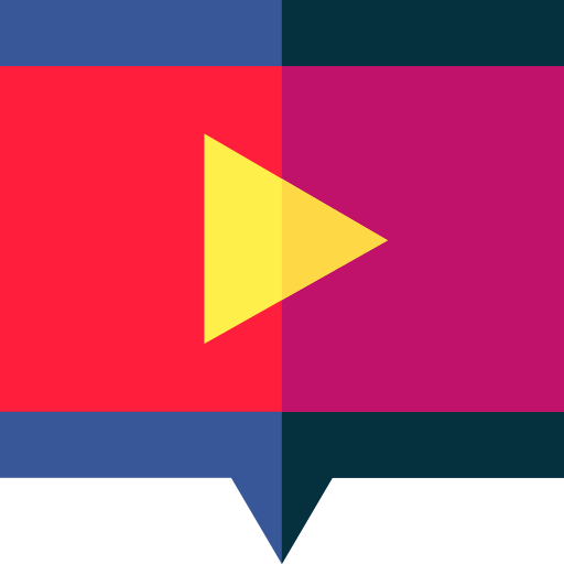 video marketing Basic Straight Flat icono