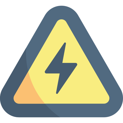 segno di elettricità Kawaii Flat icona